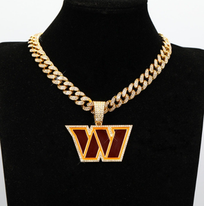 Collar con Colgante de Aceite de los Titans de Tennessee Personalizado de Alta Calidad, Collar <span class=keywords><strong>Dorado</strong></span> de Fútbol Americano, Cadena Cubana Hip Hop para Fanáticos del Deporte - Product Image 4