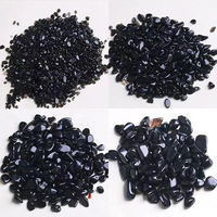 Pierre d'obsidienne noire roulée en gros, gravier d'obsidienne naturelle, éclats de cristal à vendre