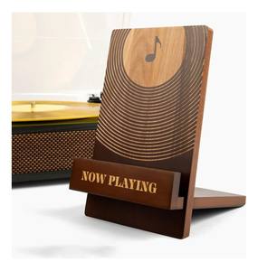 Support pour disques vinyles « En cours de lecture » : Support en bois classique pour disques vinyles, panneau « En cours de lecture » pour ranger vos albums, accessoires pour vinyles - Product Image 3
