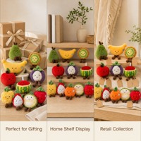 Jouet en peluche de fruit personnalisé créatif 3D ensemble de poupée de fruit de simulation de tomate de pomme peluches douces cadeau drôle de visage d'humeur d'enfant