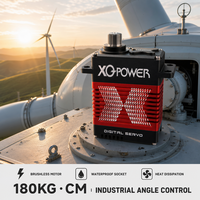 Гигантский сервопривод для радиоуправляемых моделей 100/150/180 кг XQ POWER, бесщеточный, с последовательной шиной, водонепроницаемый, в алюминиевом корпусе с ЧПУ, для роботизированных рук