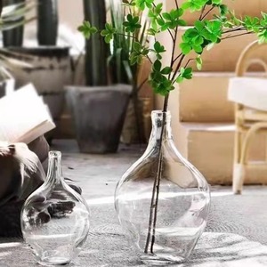 Vaso alto per <span class=keywords><strong>centrotavola</strong></span> da soggiorno ufficio cucina, grande e <span class=keywords><strong>moderno</strong></span> a cilindro trasparente, - Product Image 4