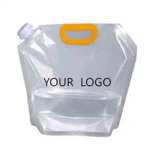 פלסטיק לשימוש חוזר לעמוד כיס מים מסיס שקיות 1 1.5 2.5 5 ליטר מתקפל שקיות