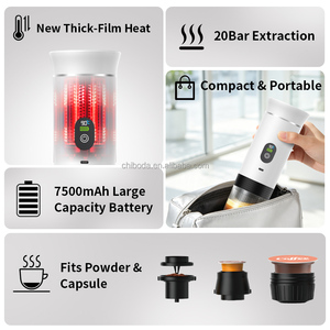 Cafetera Portátil 3 en 1 <span class=keywords><strong>de</strong></span> 20 Bares con Pantalla Digital <span class=keywords><strong>de</strong></span> Temperatura, Compatible con Cápsulas y Café Molido, Ideal para Viajes, Campamentos y Oficina - Product Image 5