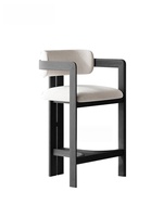 Chaise de bar médiévale, chaise de comptoir pour bar à domicile, tabouret à haute assise en bois massif avec dossier