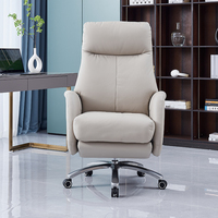 Chaise de bureau ergonomique contemporaine, réglable en hauteur, pivotante, inclinable, fauteuil en cuir