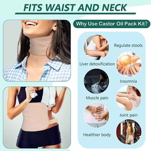 Anti Oil Leak Castor Oil Pack Compress Wrap Reusable Castor Oil Pack Wrap Around Stomach Belly Waist Wrap - Product Image 5