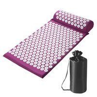 Tapis d'acupression ensemble d'oreiller de Massage applicateur pour cou pied tapis de Yoga avec aiguille dos masseur coussin