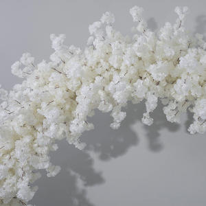 Dekorasi Latar Panggung Acara Pernikahan Bunga Buatan Setengah Lengkungan Bunga Sakura Baru 2*2.4m - Product Image 3