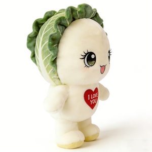 Peluche de repollo en forma de corazón personalizado para fotos de boda y confesiones, novedad de colección de vegetales asiáticos para abrazar. - Product Image 5