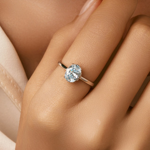 S925 5A Gradd <span class=keywords><strong>anello</strong></span> di <span class=keywords><strong>zircone</strong></span> <span class=keywords><strong>blu</strong></span> Non appannato anelli in argento Sterling con gemma per una donna - Product Image 3