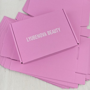 Custom Printed Logo Pink Kraft Mailing <strong>Boxes</strong> for <strong>Small</strong> Business Apparel Packaging - Product Image 1