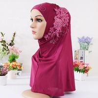 Musulman Enfants Filles Hijab Islamique Foulard Fleur Écharpe Une Pièce Amira Enfants Ramadan Moyen-Orient Pleine Couverture Couverture Wrap
