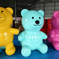 Modèle d'ours gonflable en PVC coloré personnalisé pour la publicité et la décoration d'événements