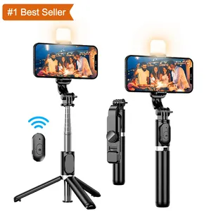 Jumon Portable 41 Inch Selfie Stick Phone Tripod with Wireless Remote Extendable Tripod Stand 360 Rotation Compatible