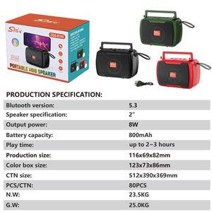 ZQS-B105 迷你方形低音炮无线<span class=keywords><strong>HIFI</strong></span>立体声便携式金属音箱 - Product Image 6