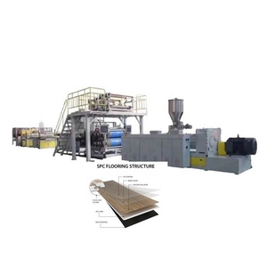 Línea de extrusión de azulejos de suelo compuesto de plástico, máquina de piedra SPC para fabricación de alfombras - Product Image 1