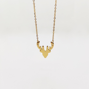 Vendita calda cina all'ingrosso Designer gioielli in acciaio inox cervo pendente corna di moda collana gioielli - Product Image 6