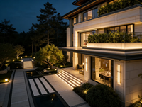 Maisons portables de luxe, maison intelligente préfabriquée, villa 3 chambres, maison modulaire préfabriquée, villa préfabriquée en acier léger