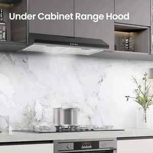 <span class=keywords><strong>Campana</strong></span> <span class=keywords><strong>extractora</strong></span> de cocina sin conductos de 60 cm, delgada, negra, con recirculación, 3 velocidades, botón pulsador, filtro de carbón - Product Image 2