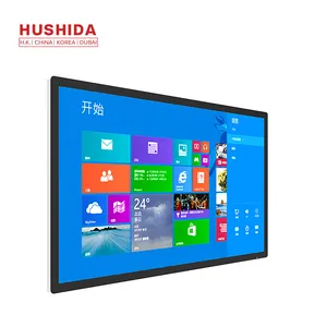 Painel touch screen infravermelho/capacitivo, 1080p 4k, 32 42, 50, 55, 65 polegadas, tela sensível ao toque, monitor interativo