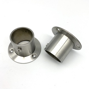 Supporti a parete in acciaio inossidabile per raccordi tubolari con flangia singola a piede alto - Product Image 3