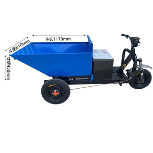 Carretilla Eléctrica Compacta Naranja de 860 mm de Largo y 630 mm de Ancho, Diseño Plegable para Uso en Construcción - Product Image 4