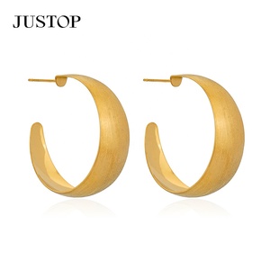 Aros de moda OEM/OEM, impermeables, de acero inoxidable, chapados en oro, hipoalergénicos, proveedor de joyería de moda, pendientes de joyería de moda. - Product Image 1