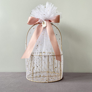 Moederdag cadeau draagmand bruiloft verjaardag metaal ambachtelijke decoratieve doos babyshower cadeaumand voor bruiloft voor cadeau - Product Image 3