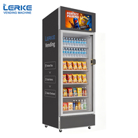 Refrigerador Pequeño para Bebidas y Snacks LERKE de 700L, Placa Metálica de Alta Eficiencia, Pago con Tarjeta/Escaneo, Máquina Expendedora con IA, Monitoreo Remoto