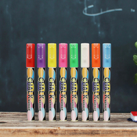 3mm Luminous Water-Based Liquid Chalk Glass Highlighter Colored Marker Pen for Billboard and Chalkboard