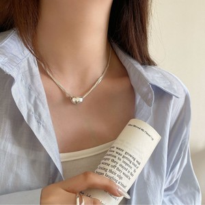 สร้อยคอเงินแท้ S925 ขัดเงาสำหรับผู้หญิง สร้อยคอคล้องไหล่ สไตล์เรียบง่าย โดดเด่น หรูหรา สง่างาม - Product Image 3
