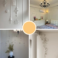 Moulures décoratives d'angle en PU style français pour la décoration intérieure du salon
