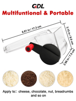 Keuken Roterende Mandoline Slicer Mini-Handmatige Plastic Voedselmolen Walnoten Kaasversnipperaar