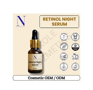 Sérum de nuit pour le visage au rétinol OEM/ODM – Sérum réparateur léger et à absorption rapide pour une peau lisse et éclatante - Product Image 4