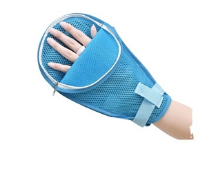 Guantes de sujeción médica para pacientes mayores con demencia, acolchados, antiarañazos, de seguridad universal, con dedos abiertos, que previenen la extracción de tubos. - Product Image 1