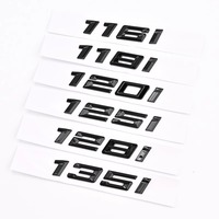 Emblèmes de coffre arrière 3D ABS pour voiture, lettres chromées noires pour emblème BMW, pour BMW Série 1 118i 116i 120i 125i