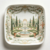 Service de table en céramique personnalisé, style artistique minimaliste, porcelaine de luxe moderne, vaisselle en porcelaine fine personnalisable