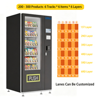 Máquina Expendedora Automática LERKE, Promoción de Nuevo Producto, Máquina Expendedora Combinada de Pequeños Snacks y Bebidas, Pago Automático con Tarjeta de Crédito