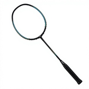 Raquette de badminton en fibre de carbone avec poignée en PU, cadre de contrôle du volant pour joueurs amateurs, intermédiaires et seniors - Product Image 1
