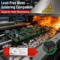 Pegamento Rojo EUBO EP 8211 SMT, Adhesivo de Montaje Superficial de un Componente para Unión de Chips de PCB, Dispensación de Alta Velocidad, Curado por Calor, Paquete de 300 ml