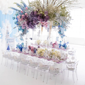 Wholesale <strong>Stacking</strong> Wedding Party <strong>Dining</strong> Transparent Children Plastic Acrylic Clear Pink Kids Ghost <strong>Chair</strong> for Events - Product Image 6