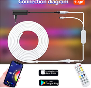 Barra de luz LED de neón flexible de silicona, ecológica, inteligente, digital, para decoración DIY, kit/set de luces. - Product Image 4