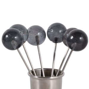 Set di Utensili per Servire in Vetro con Supporto in Acciaio Inox, Decorativo per Cucina e Intrattenimento - Product Image 5