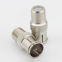Adaptador RF de Aleación de Zinc, Conector de Extensión Macho a Hembra Tipo F