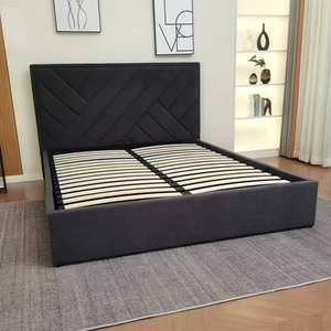 Nordic Modern Luxury Double <b>Storage</b> <b>Bed</b> Soft <b>Leather</b> Fabric Upholstered with Wooden Frame for Home or Hotel Bedroom - Product Image 6