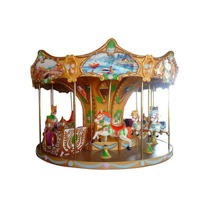 Grand équipement de parc d'attractions joyeux tour utilisé forains enfants carrousel manèges - Product Image 1