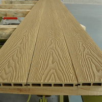Plancher composite WPC 3D en bois grainé, imperméable, pour l'extérieur, terrasse composite pour piscine