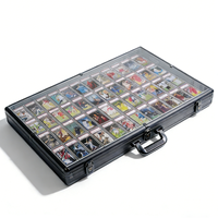 Grande vitrine de présentation de cartes de collection de 36 pouces avec plateau plat en verre acrylique transparent, cadre en aluminium robuste, étui de protection pour cartes gradées OEM