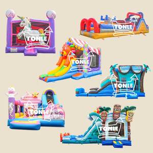 Tonle July khuyến mãi bộ sưu tập giải phóng mặt bằng giá thương mại trẻ em bị trả lại Nhà trượt nước Inflatable khóa học trở ngại trò chơi - Product Image 2